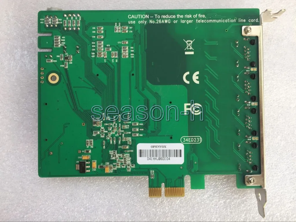 OPENVOX D410E,4PORTE E1/T1/J1 PRI PCIe cartão ASTERISCO、askozia、Elastix
