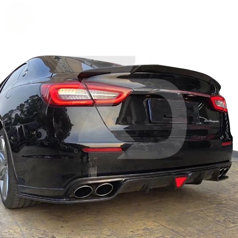 Carbon Fiber Body Kit Front Bumper Lip Rear Bumper Diffuser Side Skirts For Maserati Quattroporte 2017 up Change To ZD Style