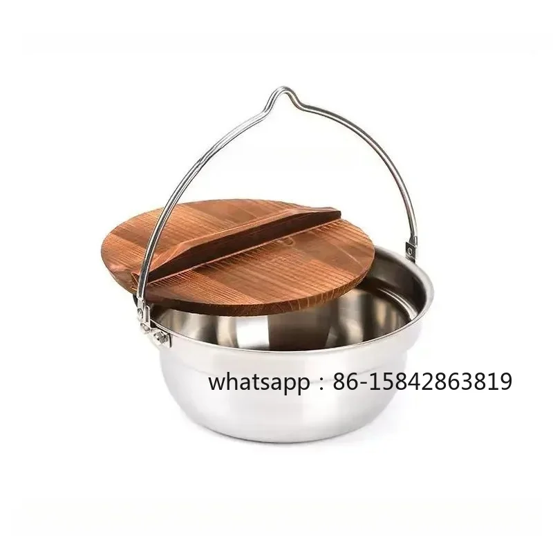 New Arrival Hanging Pot Outdoor Outdoor Tea Making Stainless Steel  Multi-functional Pot Cooking Hot Pot Camping