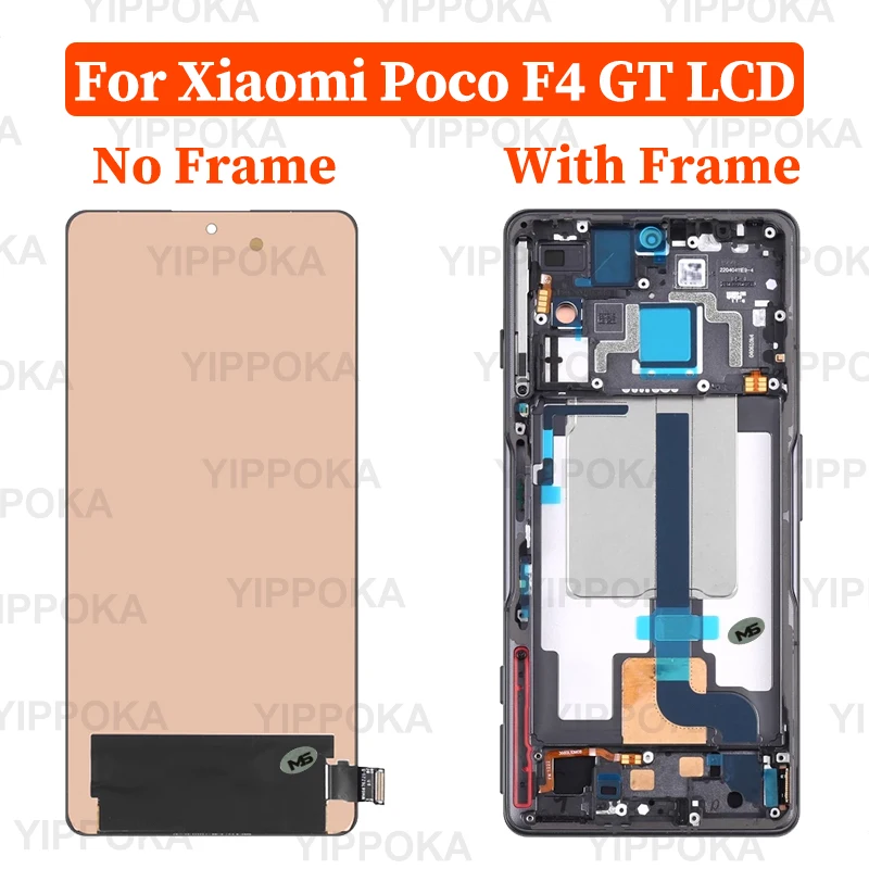 AMOLED For Xiaomi Poco F4 GT Display Touch Screen Digitizer Assembly For Xiaomi Poco F4 LCD 21121210G 22021211RG Screen Parts