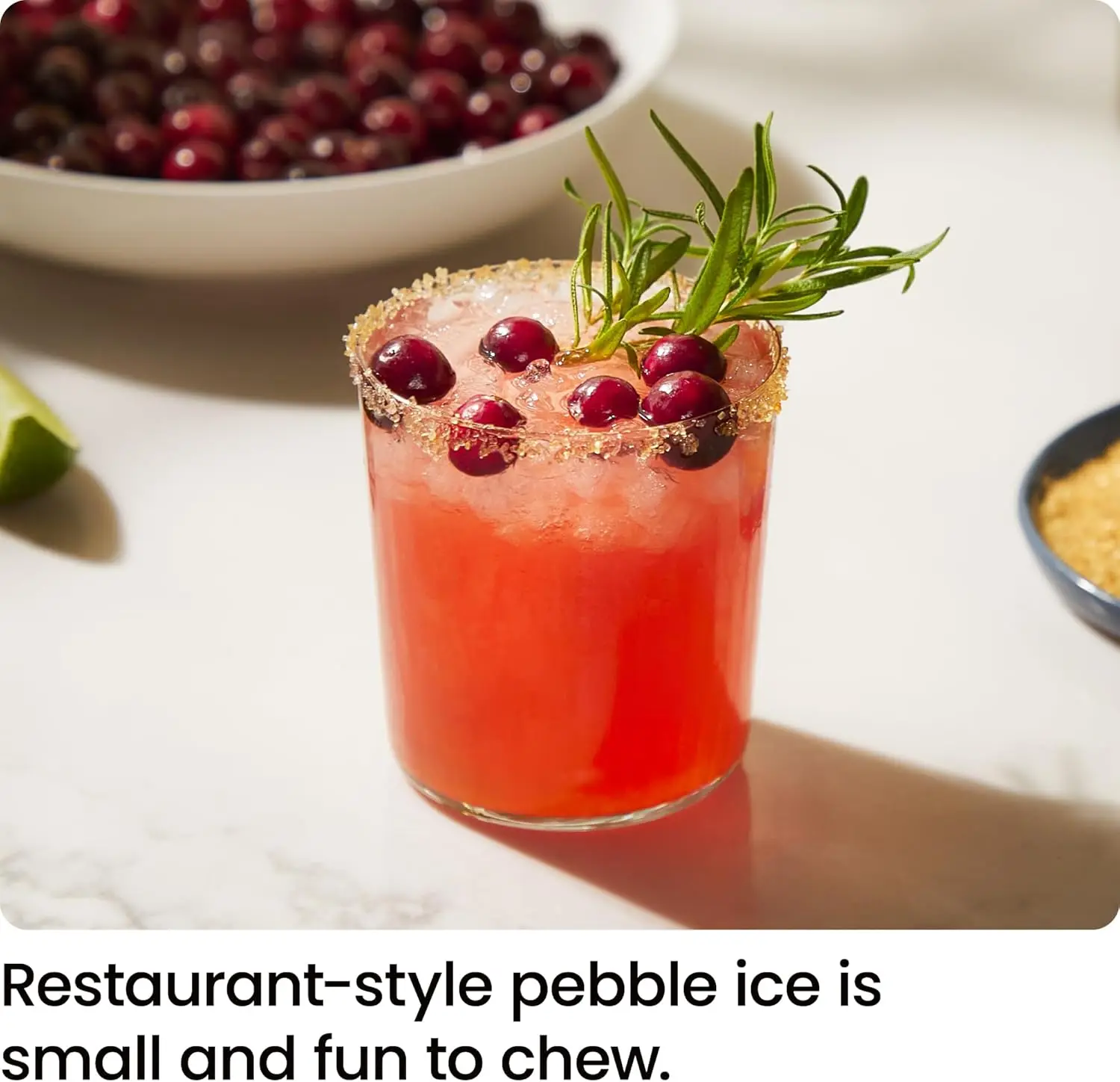 La macchina per il ghiaccio con ciottoli, la macchina per il ghiaccio con pepita da banco produce ghiaccio a pellet masticabile in 20 minuti, rende 33 libbre/giorno