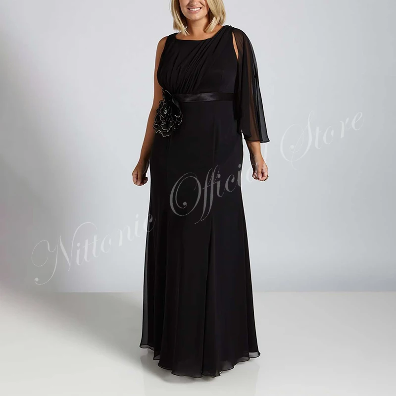 

Black Plus Size Evening Dress for Woman Sleeveless Floor-Length Straight Party Formal Occasion Elegantes Mujer Vestido 2023 New