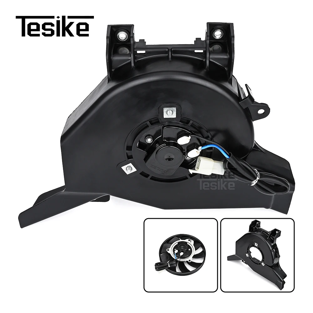 

12V Motorcycle Electric Cooling Fan Black Oil Cooler Engine Radiator For Kawasaki Z 400 NINJA 400 2018-2023 2019 2020 2021 2022