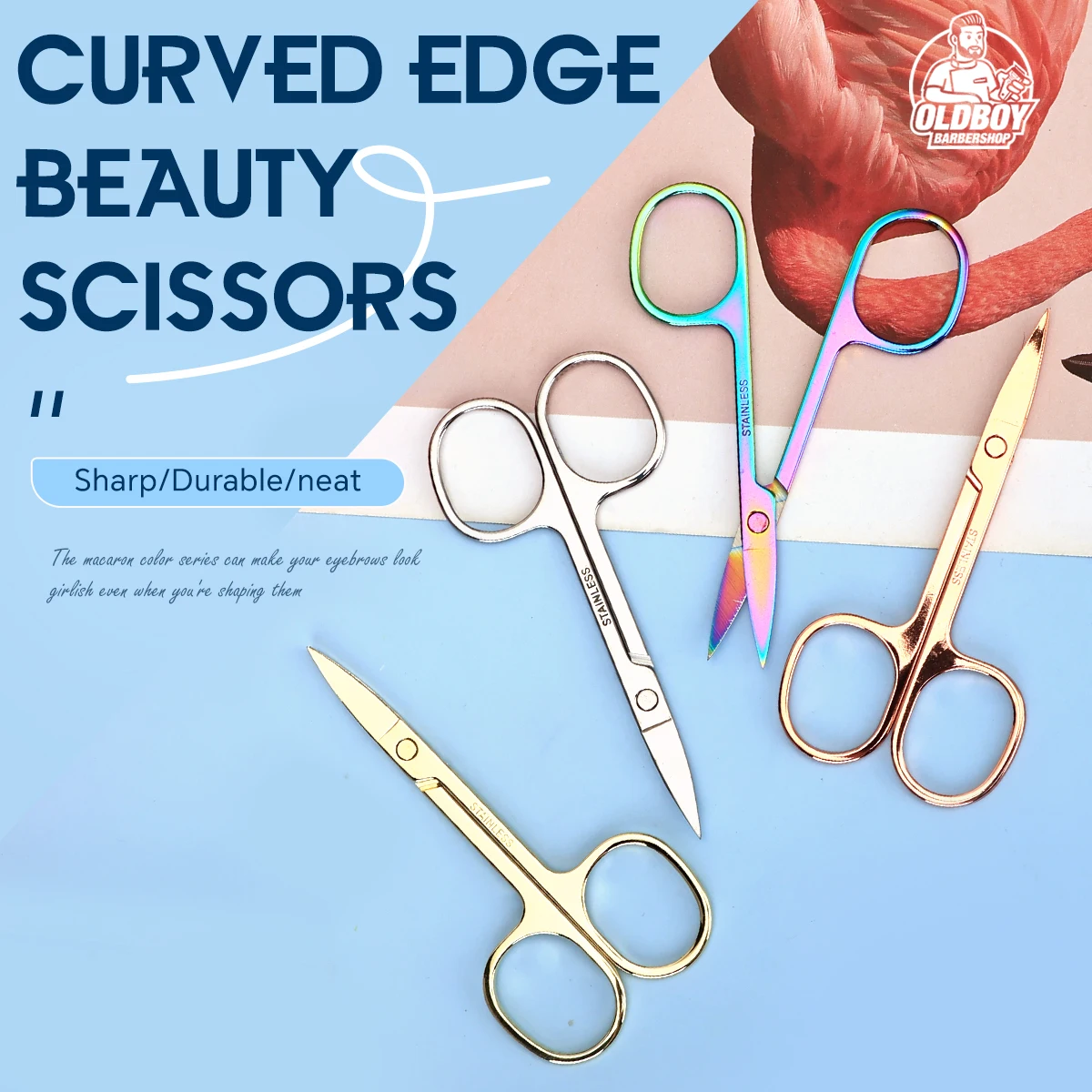 

Professional Eyelash Extension Scissors, Stainless Steel Eyebrow And Nose Hair Cutting Tool for Precise Makeup