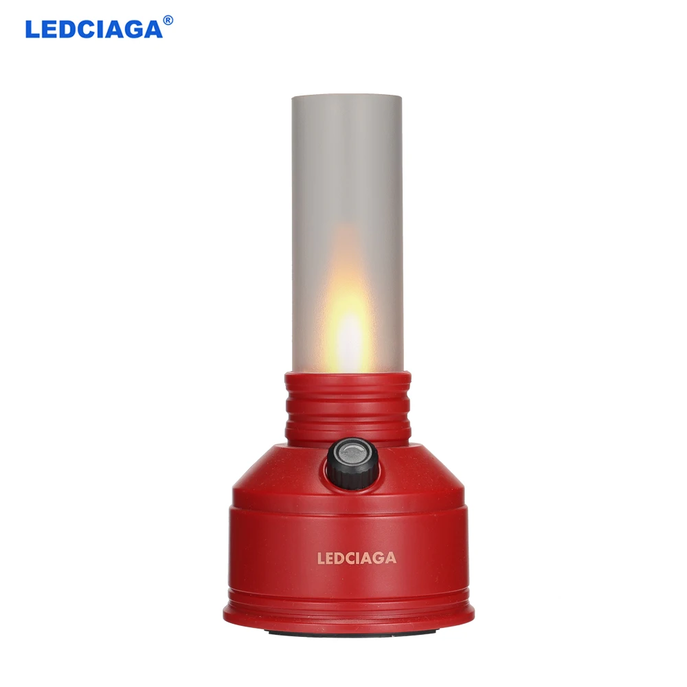 LEDCIAGA Retro  Desk Lamp Rechargeable Indoor Table Lamp Camping  Flame Lamp Night Light for Bedroom Campe Reading Home Decorat