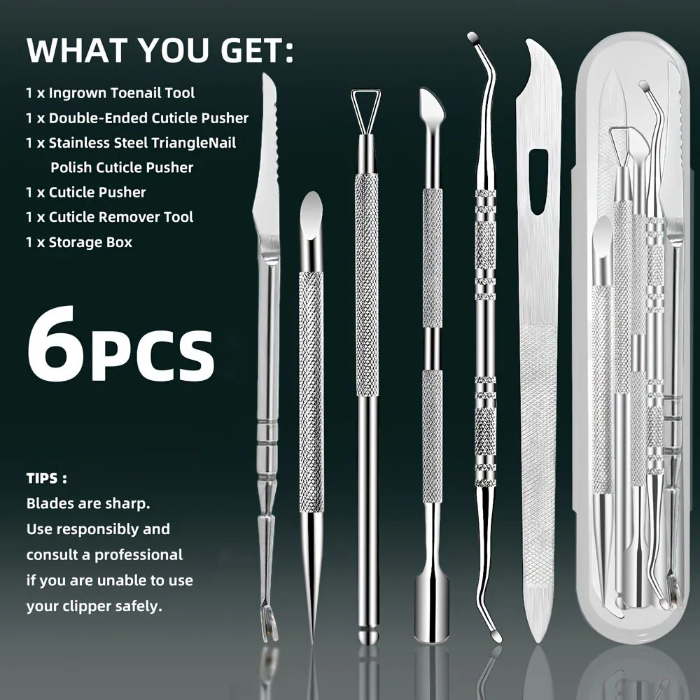 مجموعة مزيل البشرة من الفولاذ المقاوم للصدأ، سكين إصلاح القدم ثنائي الاستخدام، أدوات مانيكير وباديكير دقيقة، مثالية للاستخدام المنزلي في الصالونات #2