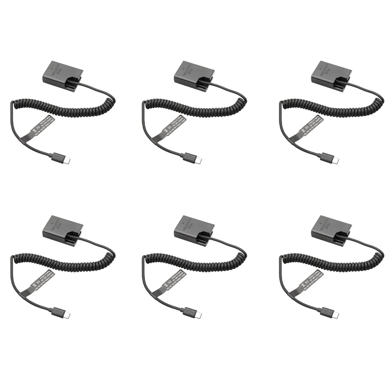 

6X EL14 Dummy Coupler Battery Type-C Spring Cable For Nikon D3100 D3500 D5100 D5200 D5300 D5600 P7000 P7100 P7700 P7800