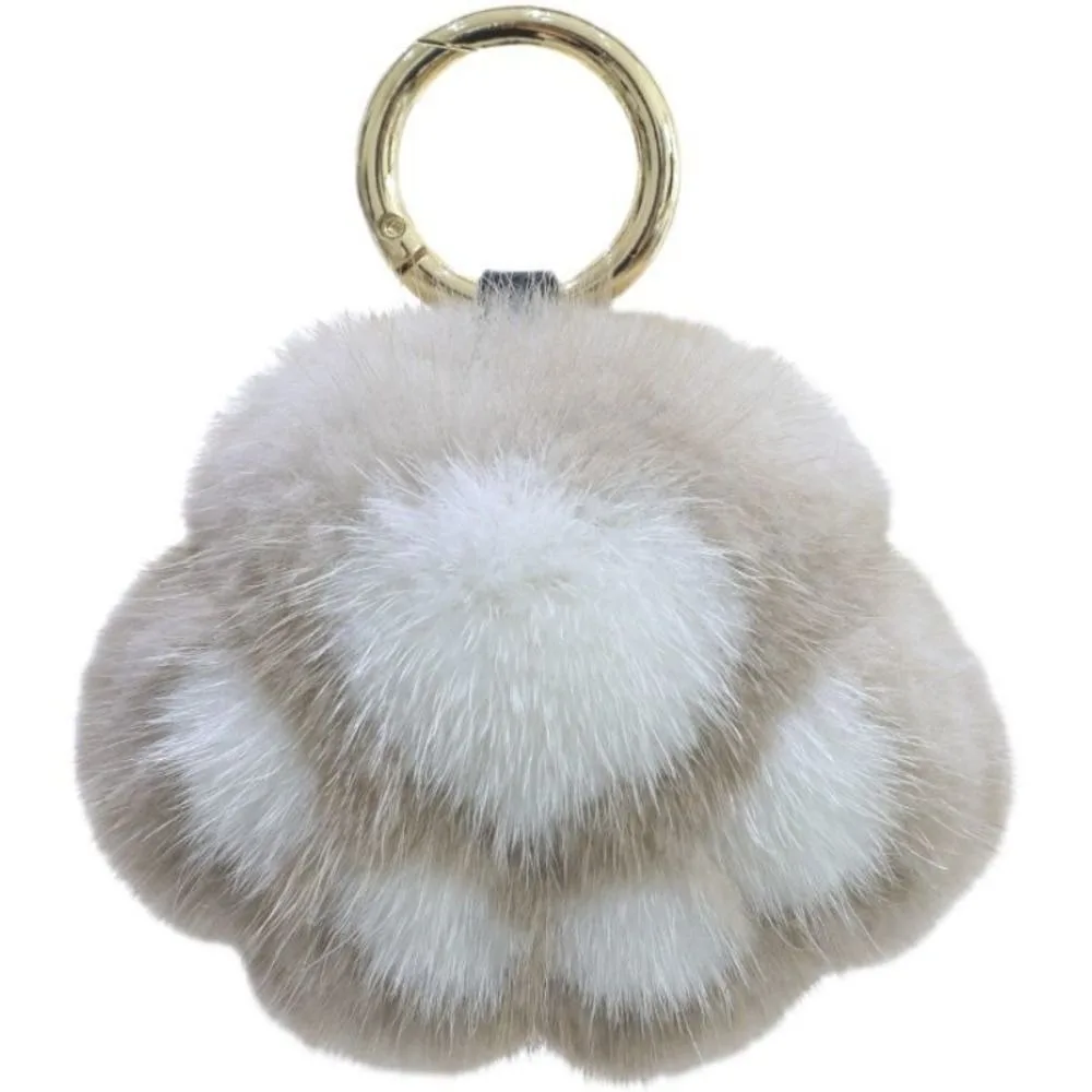 Porte-clés patte de chat en peluche, mignon, kawaii, moelleux, doux, anneau de clé de voiture, animal en peluche, pendentif de sac, breloques, cadeau de nouvel an