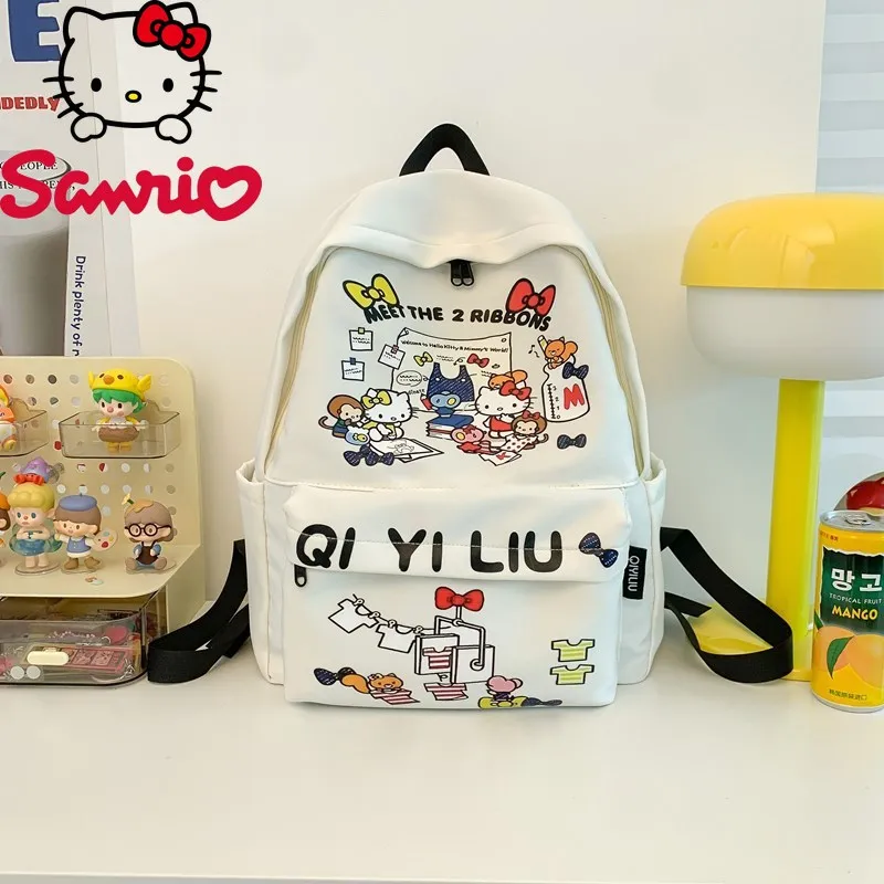 

Sanrio Hello Kitty Niche Graffiti Student School Bag Cute Versatile Backpack Lightweight Travel Backpack Large Capacity