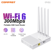 Comfast WiFi Router 300Mbps Networking Modem External Antenna SIM Card 4G Wireless Router 2 LAN WAN LTE Roteador for Home Office