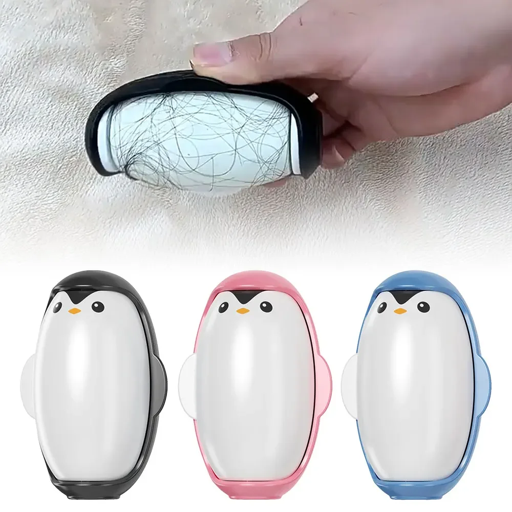 Time-Saver Reusable Washable Penguin Lint Roller Strong Adhesive Hair Sticking Machine for Clothes Pets & Furniture Cleaning