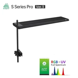 WEEK AQUA S Series Ver.3 LED Aquarium Light with RGB UV Full Spectrum and Bluetooth App Control for Planted Nano Tanks