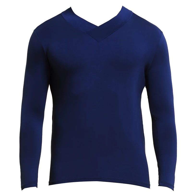 

5PCS Men's long-necked, single-piece warm and cold-proof underwear, thin base layer, slim-fitting top garment for autumn