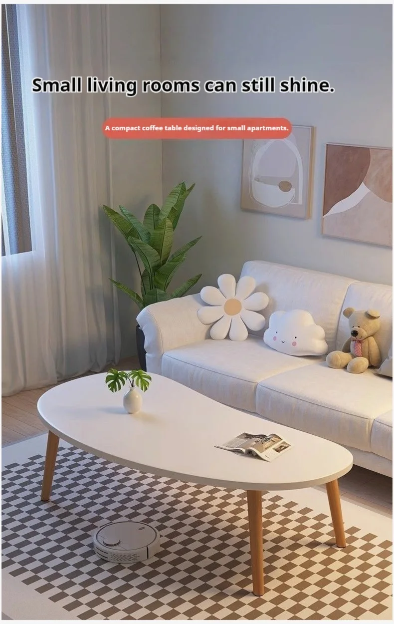 

Compact Solid Wood Coffee Table – Lightweight, Easy-to-Move Design for Small Living Rooms, Balconies & Bedrooms | Minimalist Style, Natural Grain Finish, Space-Saving Round/Square Options | Includes Assembly Tools & Simple Instructions | Ideal for Modern