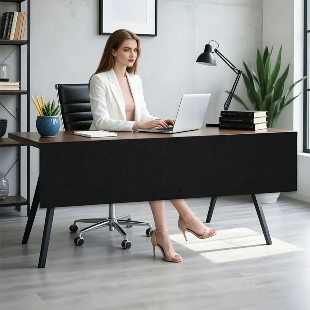 Cable Management System Table Privacy Screen with Hook And Loop Design Panel Durable Oxford Cable Management Organizer for Works