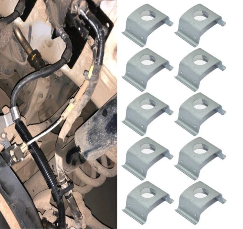 

Auto Oil Pipe Buckle Clips U-Shaped Steel Brake Pipe Clips Metal Fasteners Car Interior Clips Accessories Metal Fasteners Clips