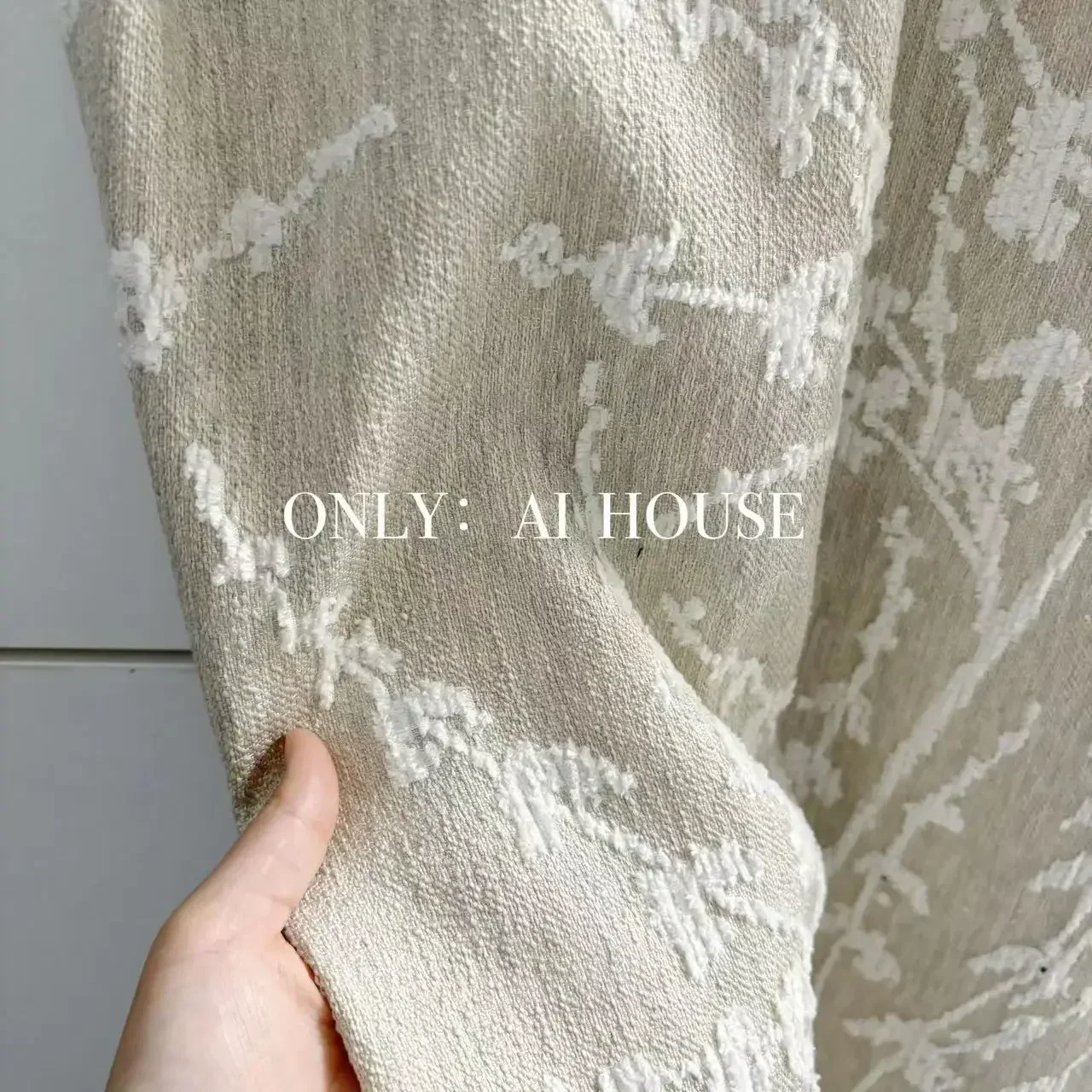 Black Three-dimensional Snow Willow Jacquard Chenille Thickened Curtains for Living Room Bedroom Shading French Window Curtains