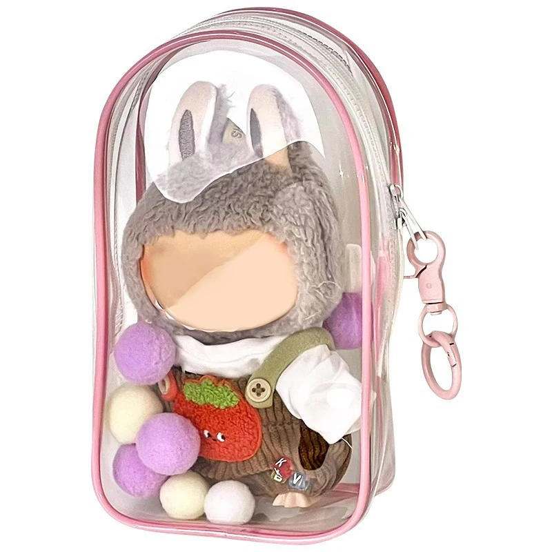 PVC Transparent Outdoor Bag Keychain Mystery Doll Display Storage Bags Dust-Proof Organizer Pouches Classic Doll Storage Bags