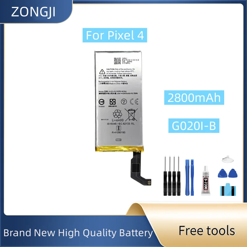 

Новый аккумулятор G020I-B 2800 мАч для Pixel 4 Pixel 4 аккумуляторы для мобильных телефонов + бесплатные инструменты