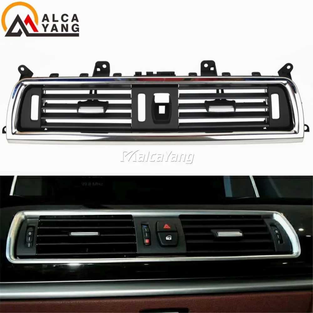 

4 стиля, 1 шт., передняя центральная решетка воздуховыпускного отверстия, крышка решетки для BMW 5 серии F10 F18 523 525 535, внутренняя молдинги, панель