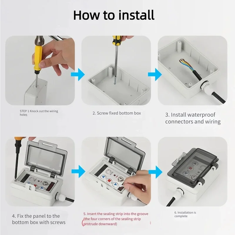 Fireproof Switch Outer Box Three/Four Button Electronic Moisture-Proof Anti-Touch Lock Case for Enhanced Garage & Mall Safety view 6