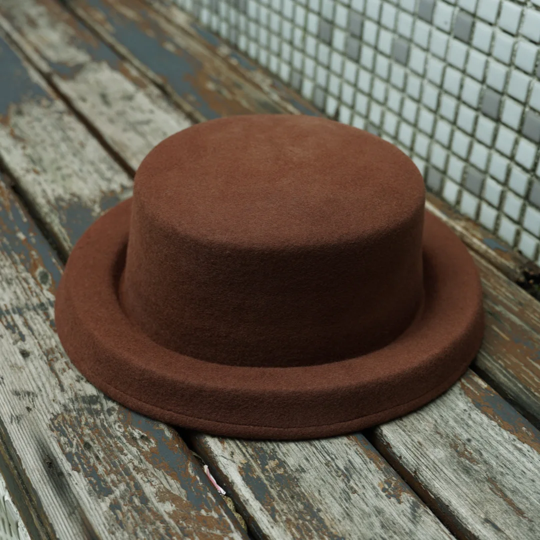 Fashion Trendy 100% Wool Top Hat Women Elegant Adjustable Fedoras Hats Retro Formal Millinery Weddings Party Church