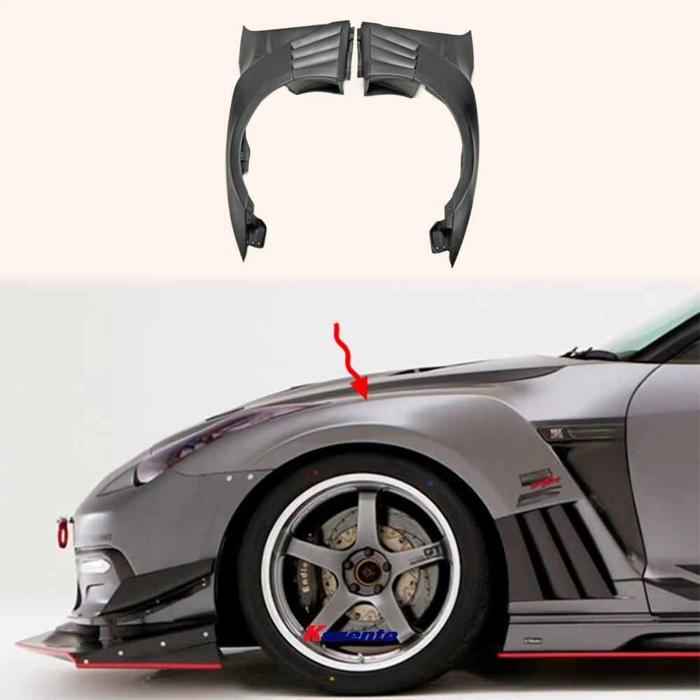 

For Nissan Gtr R35 2013 Ver Vrs Style Frp Front Fender With Louver Fin (Inc 6 Fins, Side Maker Use F51 Fuga) Fiber Glass