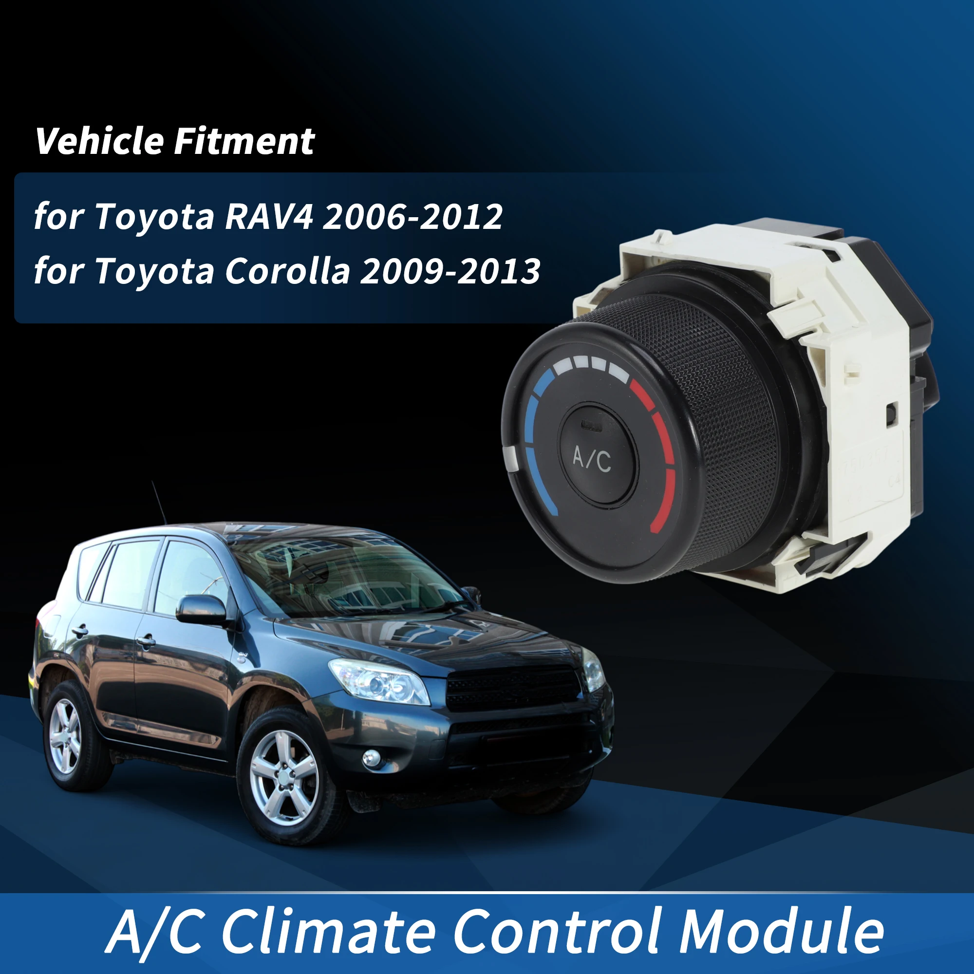 

Motoforti A/C Heater Climate Control Module Panel for Toyota RAV-4 06-12 for Corolla 09-13