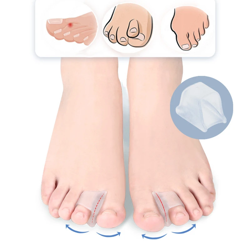 

2pieces=1pair Gel Hallux valgus Toe Splitter Silicone Bunion Foot Care Tool Orthopedic Separators Hammer Toe Separator Corrector