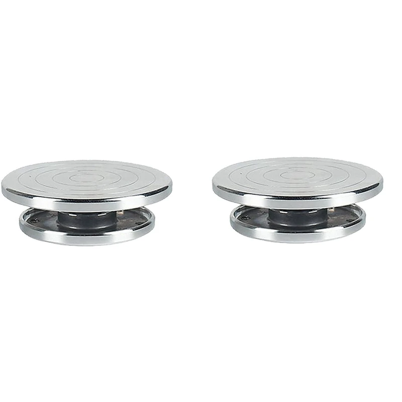 2X Heavy Duty Sculpting Wheel Turntable Pottery Stand Revolving DIY Tool Art Crafts Platform For Model Building - 15Cm