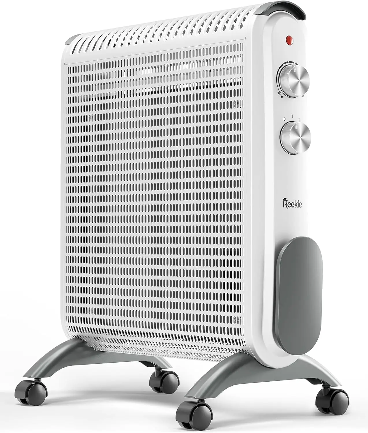 

Обогреватель слюдяной панели мощностью 1500 Вт, термостат, быстрое и тихое отопление, безопасный портативный обогреватель для спальни, офиса, гаража — белый