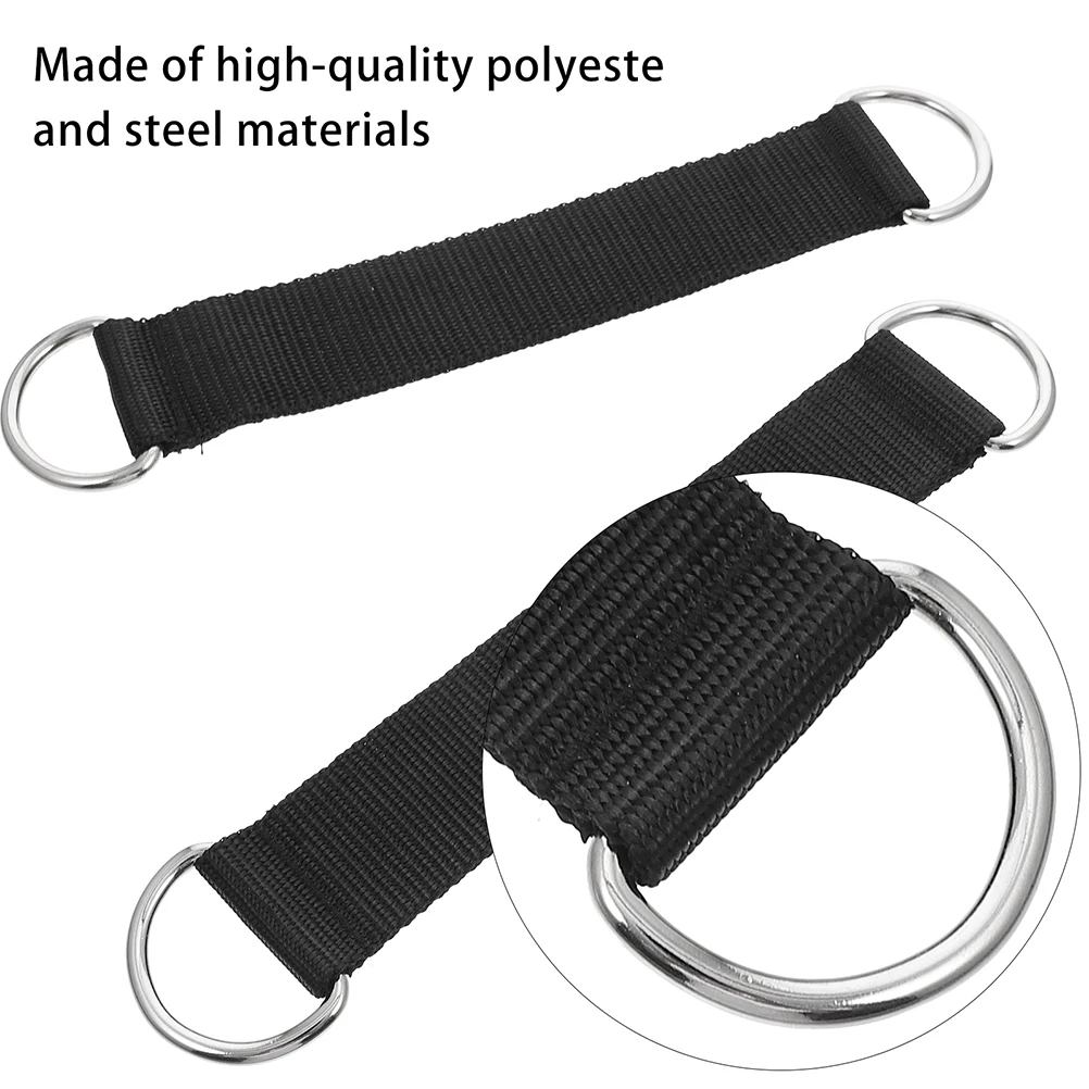 

Pulley Hanging Straps Black Lanyard Swing Anchor Fitness Gym Accessories Polyester Cable Resistance Training Home
