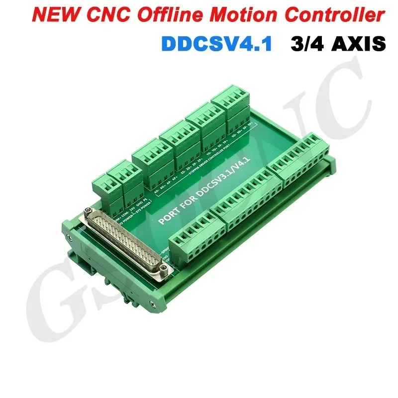 New Upgrade DDCSV4.1 3/4 Axis G Code CNC Offline Stand Alone Controller For Engraving Milling Machine With E-Stop MPG Handwheel