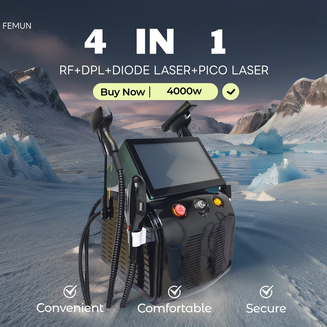 

Picosecond Laser 4 In 1 808 Diode Pico Laser Hair Removal Machine Picosecond Tattoo Removal Machine Epilator Spa Salon 2025
