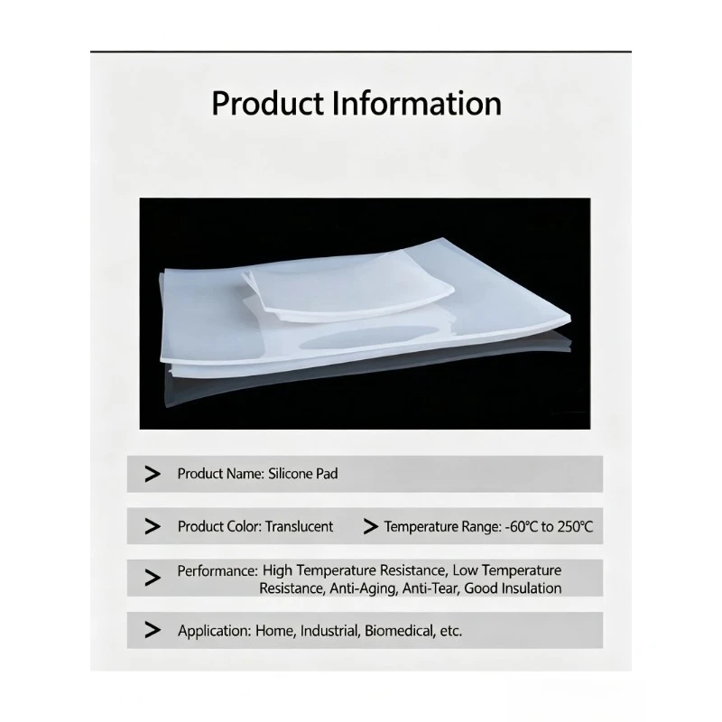 Custom Silicone Rubber Flat Gasket Sheet High Temp Resistant Anti‑Aging Insulation Wear‑resistant Seal Pad for Machinery Sealing