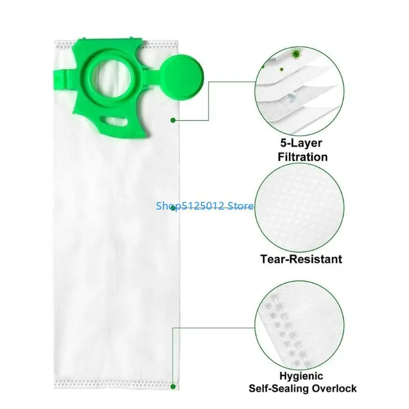 G8TC 10 Pack Easy Installation Vacuum Cleaner Bags User Friendly for Long Lasting Use