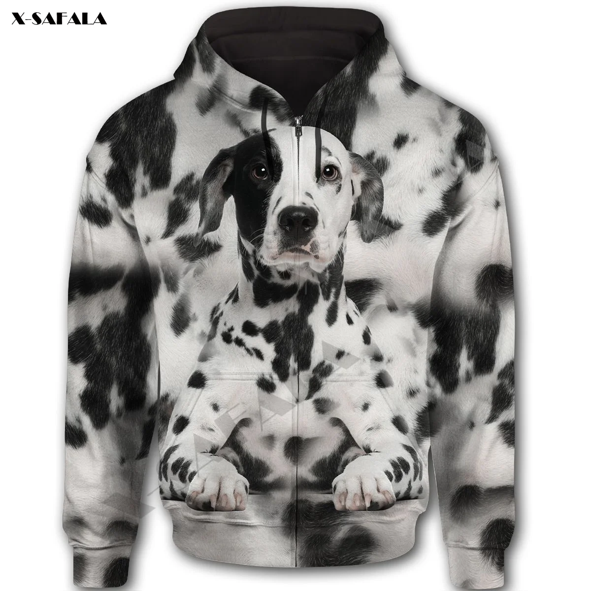 

Dalmatian Cute Dog Over 100 Varieties 3D Print Zipper Hoodie Men Pullover Sweatshirt Hooded Jersey Outwear Coat