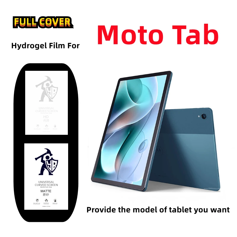 Protector de pantalla para Moto Tab G70, 2 piezas, película de hidrogel mate para Moto Tab G62 G20 HD, cubierta completa, película protectora de TPU, no de vidrio