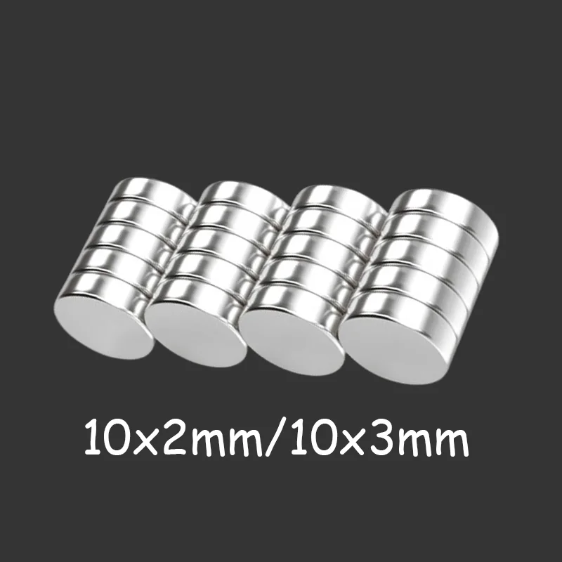 40/60 Stück 10x2/10x3mm N30 runde Kühlschrankmagnete, weit verbreitet in Karten, Fotowänden, Büros, Lagerhallen, Zuhause, Küche – Detail 1