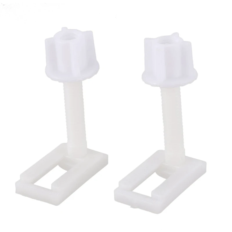 2pcs DIY Plastic Toilet Seat Screws Fixings Fit Toilet Seats Hinges Repair Tools Type&Size:5# 4.4X2.4Cm