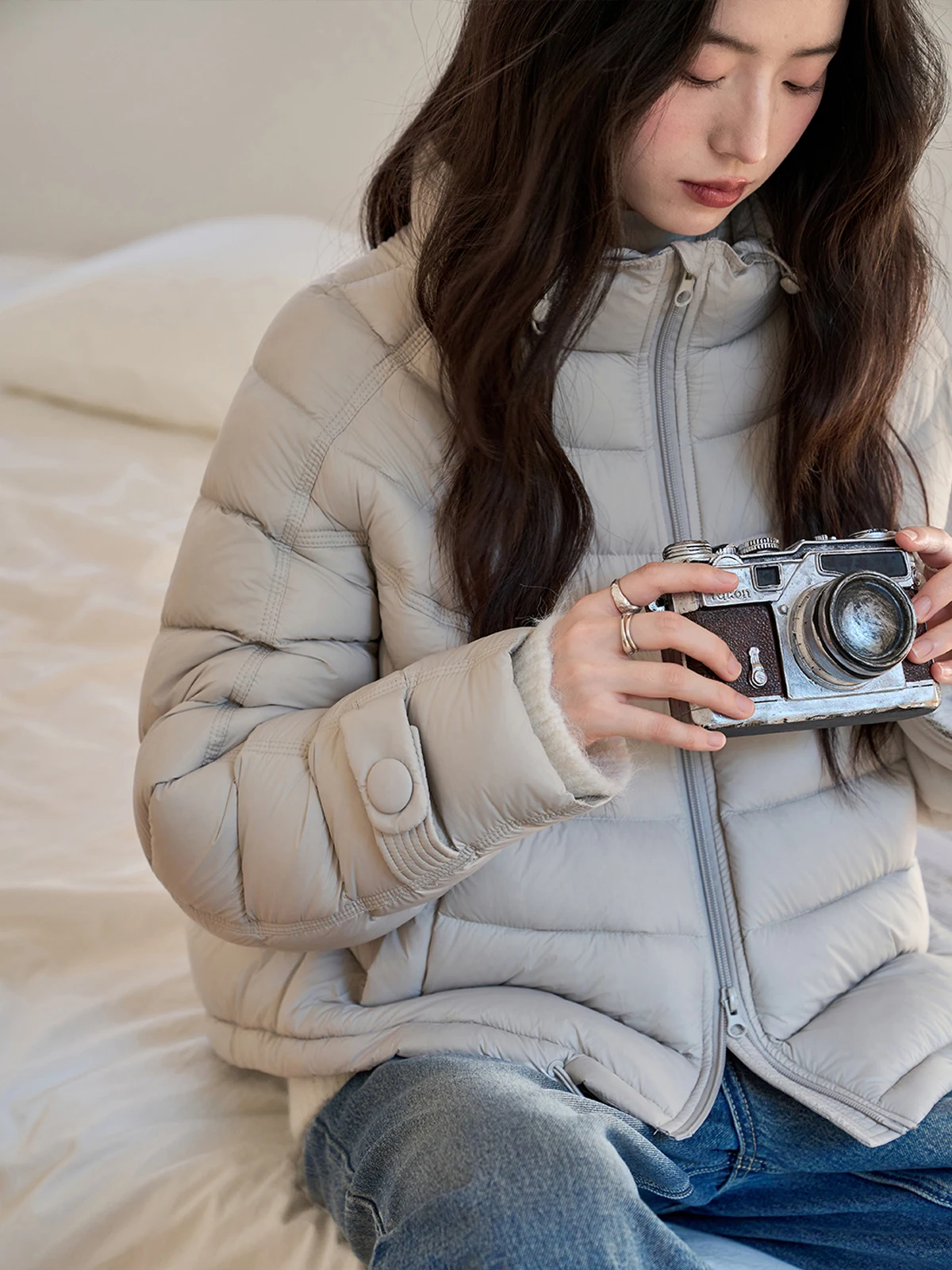 MoZao Giacca Invernale da Donna Imbottita Oversize Calda in Piumino con Collo Alto e Chiusura a Cerniera Colorata