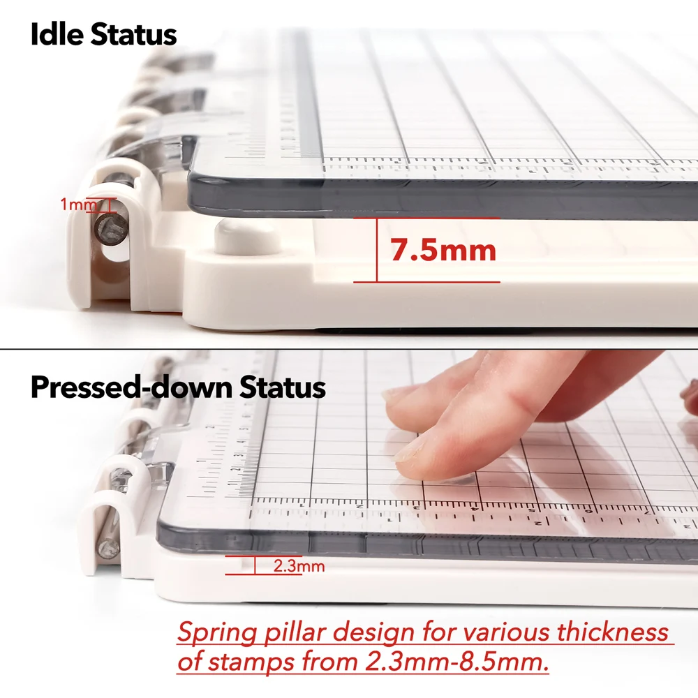 

NEW Stamp Positioning Tool Stamp Platform with Grip Mat for Clear Stamps Rubber Stamps Layered Stamping Design Accurate Stamping