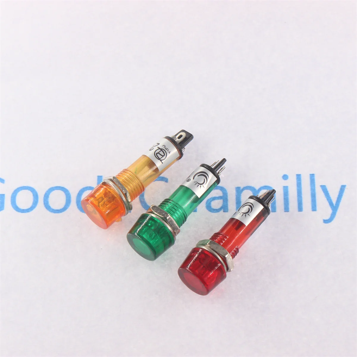 5PCS XD10-3 LED Hole10mm Metal Plastic Indicator Light Waterproof Signal Warning Light 12V 24V 220V Wireless Power Red Green,