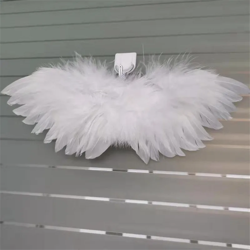 DIY Baby Kids Mini Feather Angel Wing Newborn Photography Doll Dog Pet Props Party Birthday Girls Gift White  Halloween