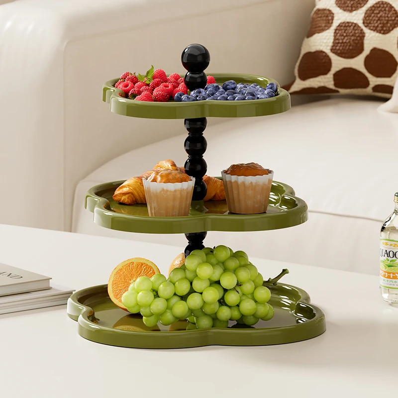 UFORU Fruit tray Multi-storey living room exquisite high appearance level afternoon tea tray French cake dessert snack tray