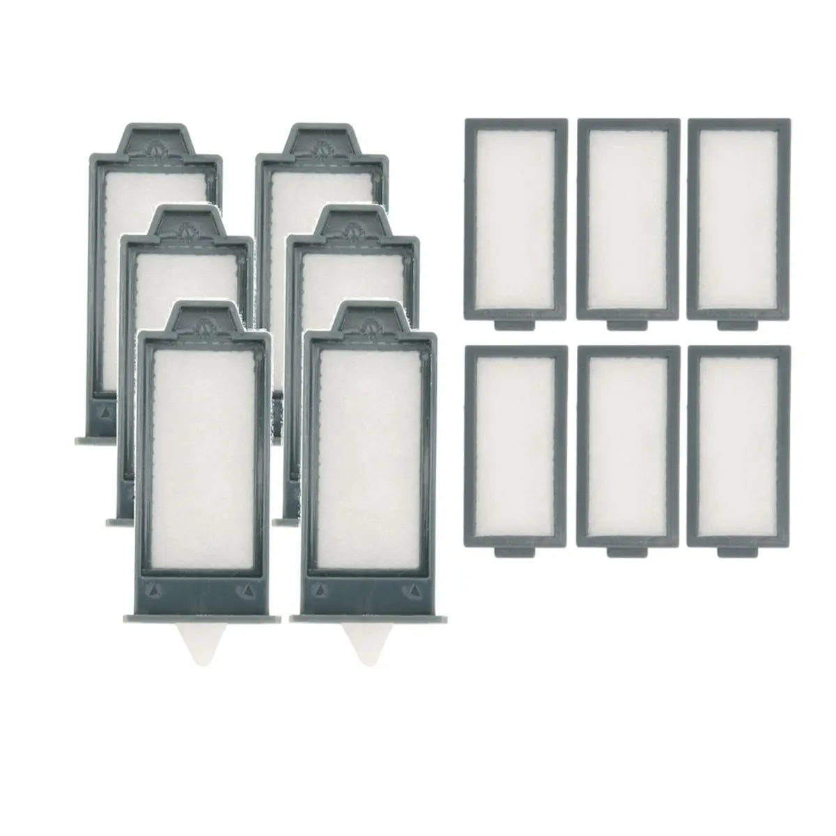 KSOL 12 PCS Filters for 2, Replacement Kit 6 Reusable Pollen Filters 6 Disposable Ultra-Fine Filters