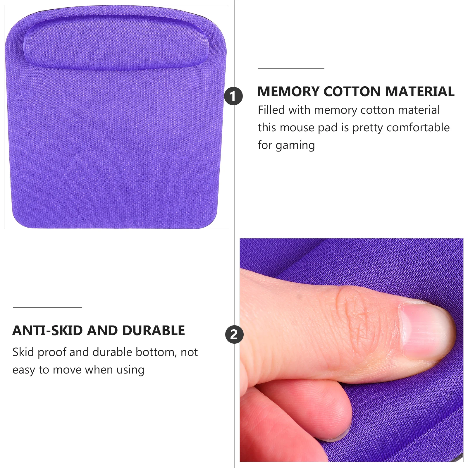 

1Pcs Memory Cotton Wrist Rest Mouse Pad Comfortable Support Cushion Skid Proof Office Gaming Mouse Mat Office Products