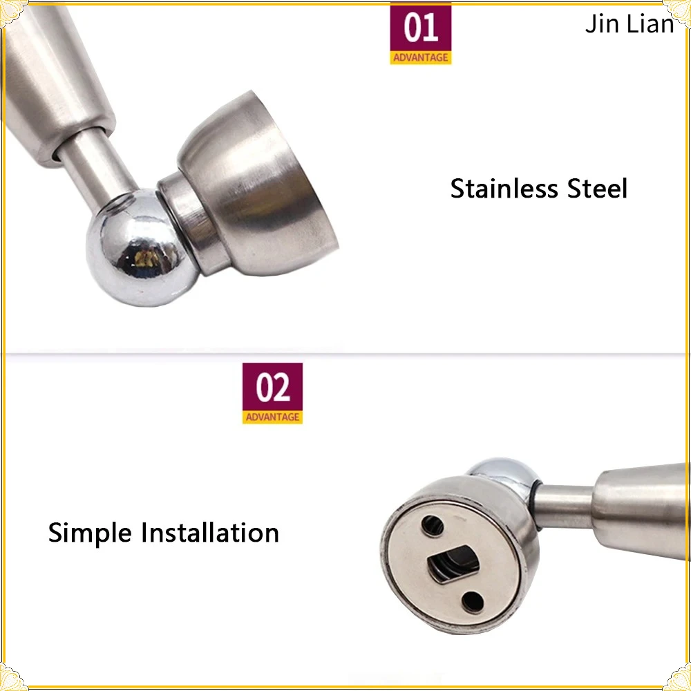 1pcs Stainless Steel Floor Door Stopper with Mouting Accessories Manegtic Door Stop Door Holder Hardware Parts