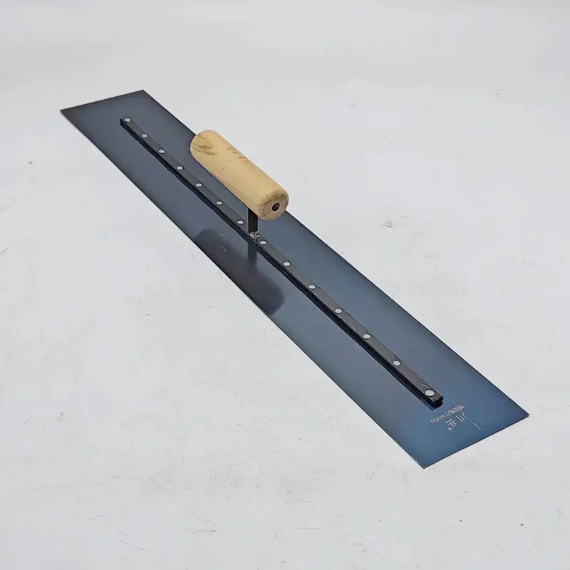 60CM Plastering Trowel Wooden Handle Blue Steel Blade Skimming Construction Putty Knife Drywall Tools Spatula for Smoothing - Image 6