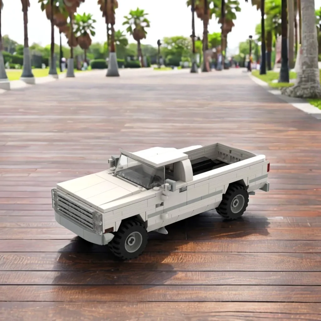 

376 шт. Moc 1985 GMCed Sierra MOD Белый Классический Пикап Скорость Чемпионов Модель Строительные блоки Развивающая модель Игрушки в подарок
